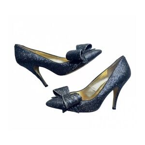 Ted Baker London Keanah 2 Black Glitter High Heels Pumps Shoes